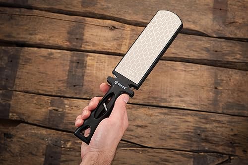 Miniatura 3 de GANZO Firebird ProSharp - Afilador multifuncional de cerámica de acero de tungsteno con diamante - Piedra de doble cara - Afilador de cuchillos de