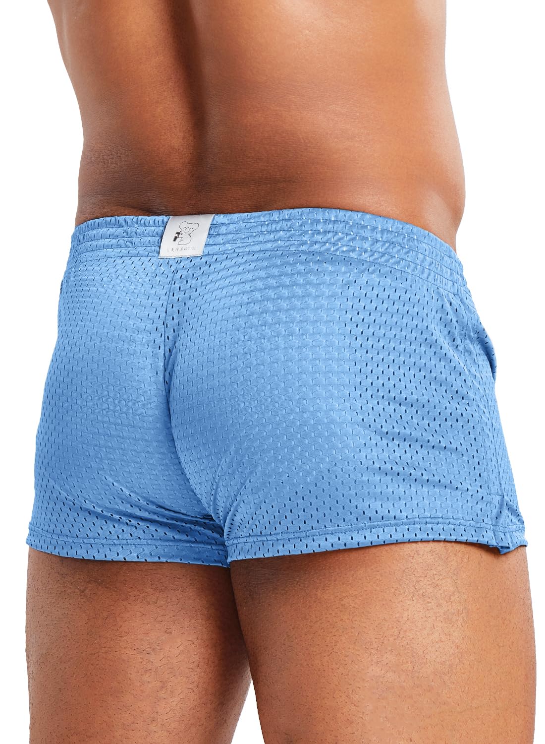 MIZOK Pantalones cortos de malla para hombre, de 3 pulgadas, para correr o ir al gimnasio