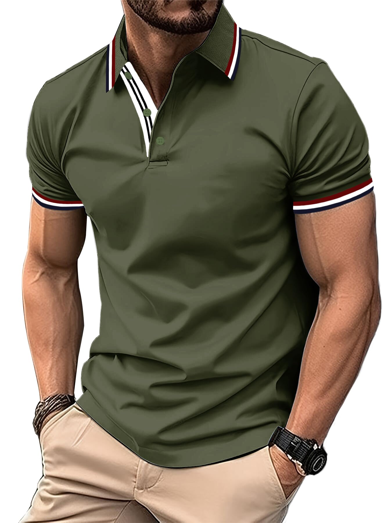 SwissWell Polo da Uomo Manica Corta Polo da Golf Estive Leggere e Traspiranti T Shirt da Lavoro Casual