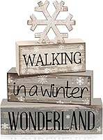 Vista 51 de 4 piezas de decoración de mesa de madera de granja, decoración de bandeja escalonada para decoración rústica retro de madera en forma de casa