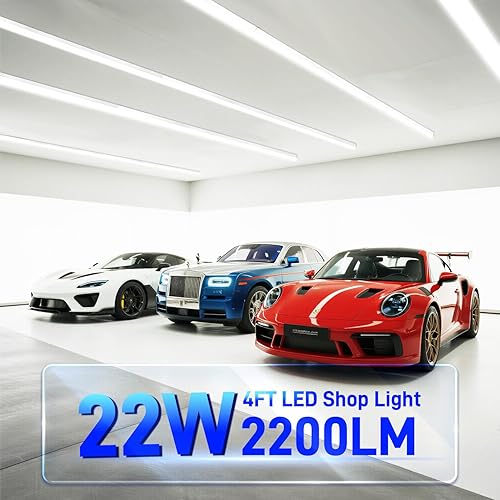 Miniatura 2 de hykolity 10 Pack LED Shop Light 4FT, T5 Integrated Single Fixture, 22W, 2200lm, 6500K Super Bright White, Linkable Shop Light, Utility Shop Lights