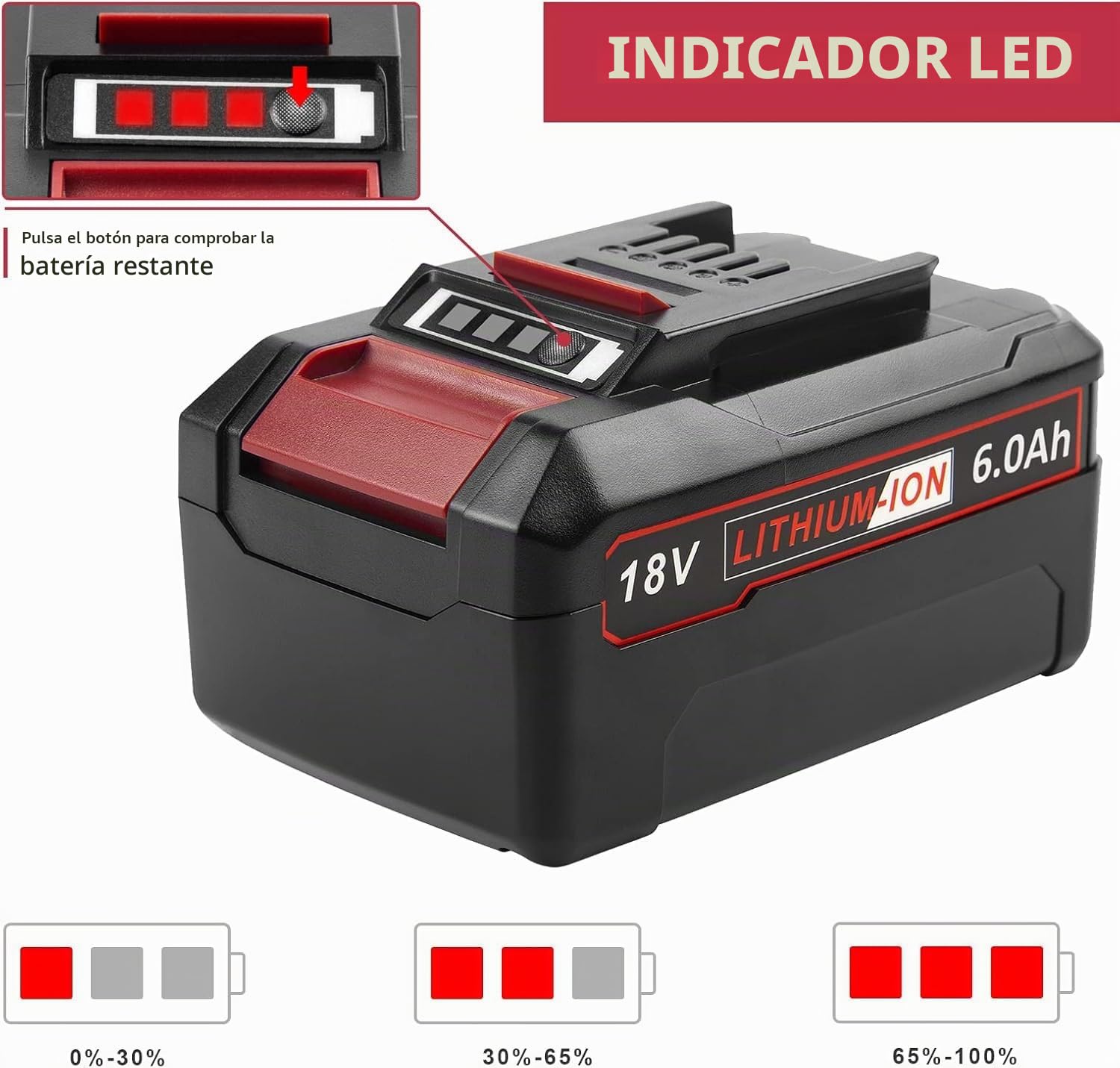 Batería de repuesto para Einhell 18 V, compatible con herramientas eléctricas inalámbricas Einhell Tools X-Change 4511396 4511437neu PXBP-600 PX-BAT52 (4000 mAh, 2 unidades)