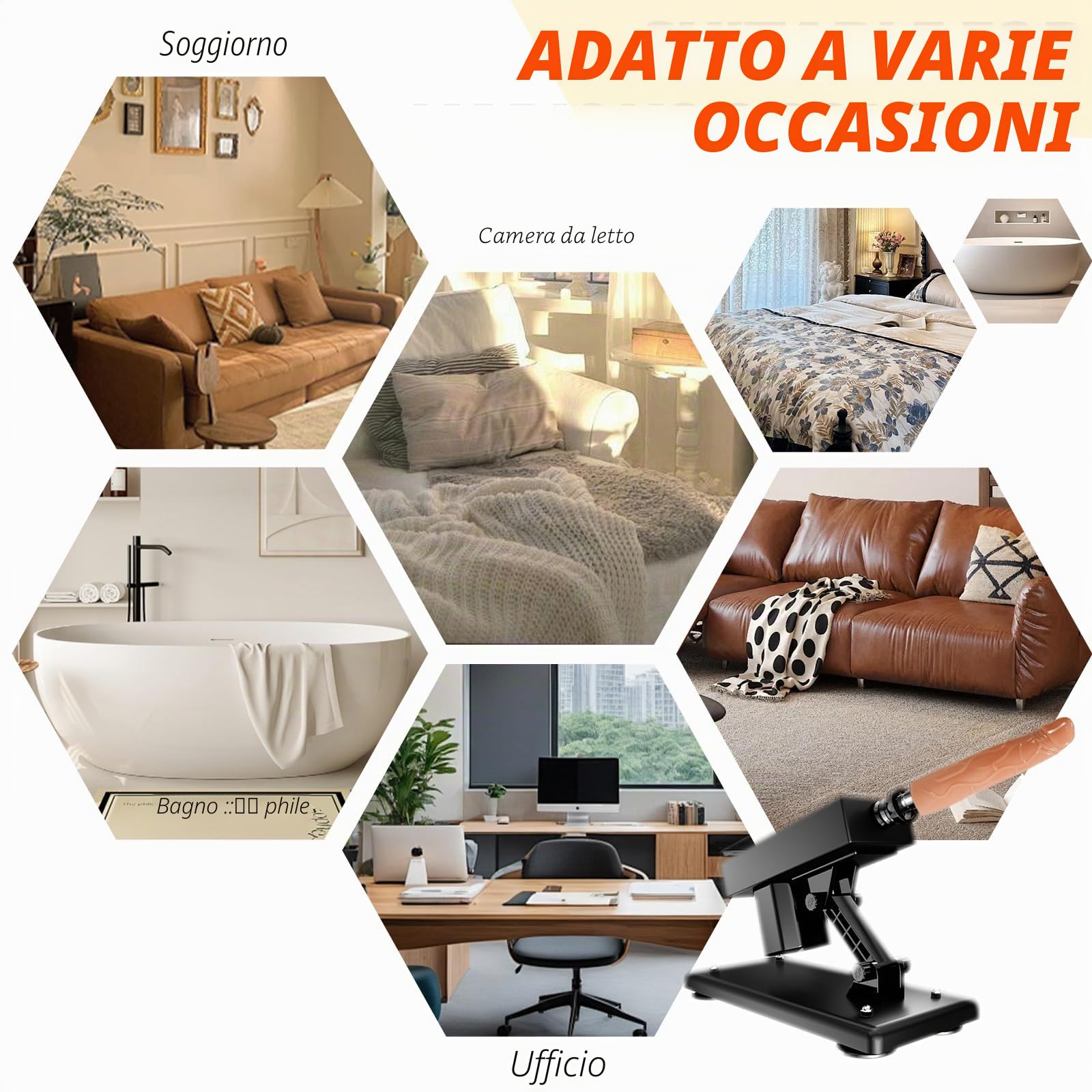 Macchina del sesso telecomandata, Love Machine Sex Toys per uomini e donne Macchina automatica di spinta con 5 dildo realistico e accessori 3XLR
