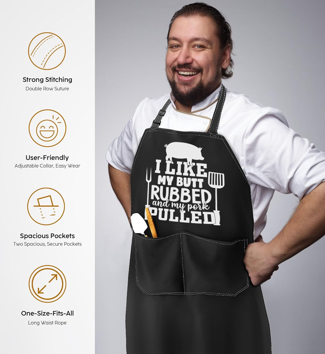 JDNFYGX Gifts for Men Dad Husband - Funny Kitchen Gifts for Men, Birthday Christmas Gifts, Cooking Aprons Gifts for father - Image 4