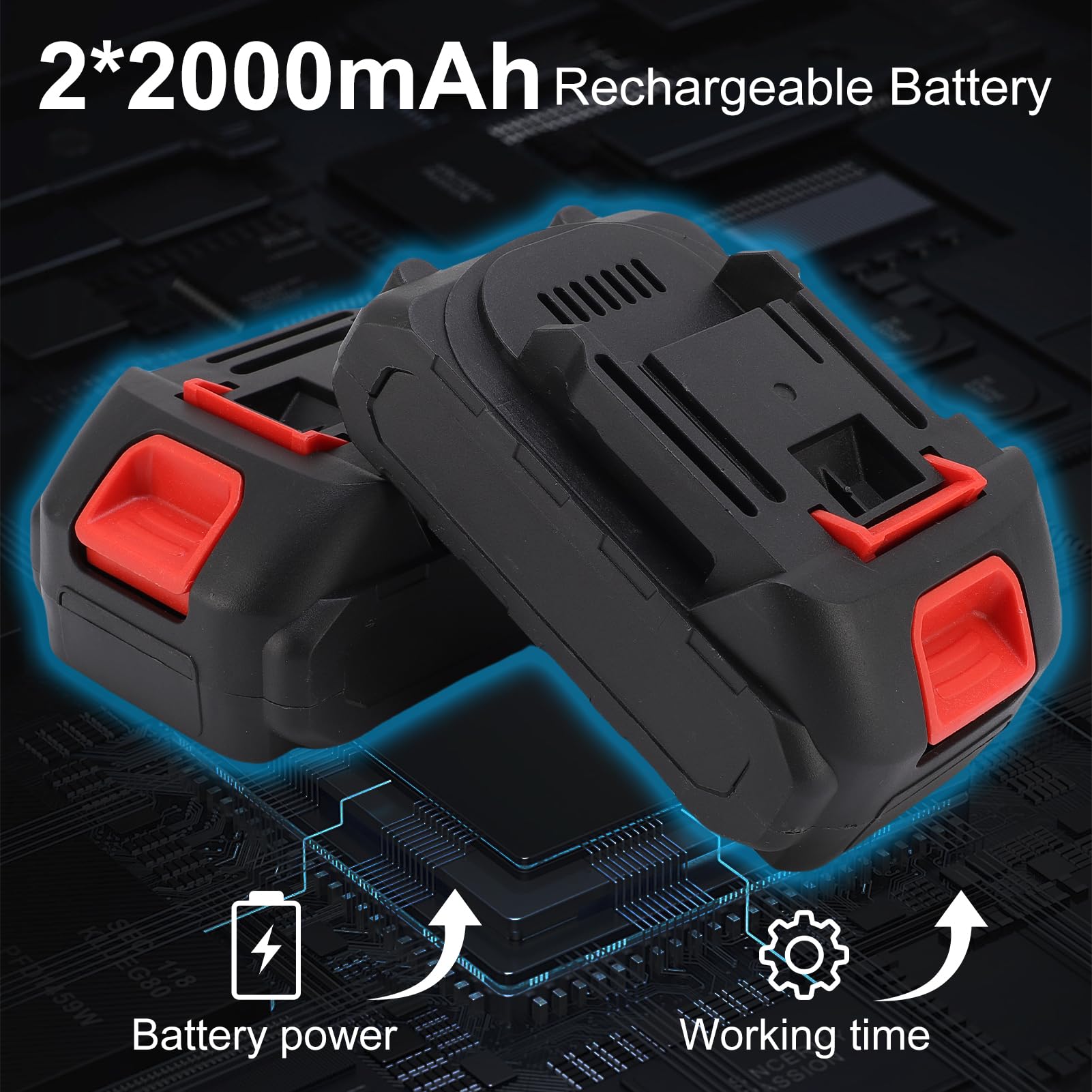 Smerigliatrice angolare a batteria 21V, display digitale, 4 dischi (Giallo - Spina UE 100-240 V)