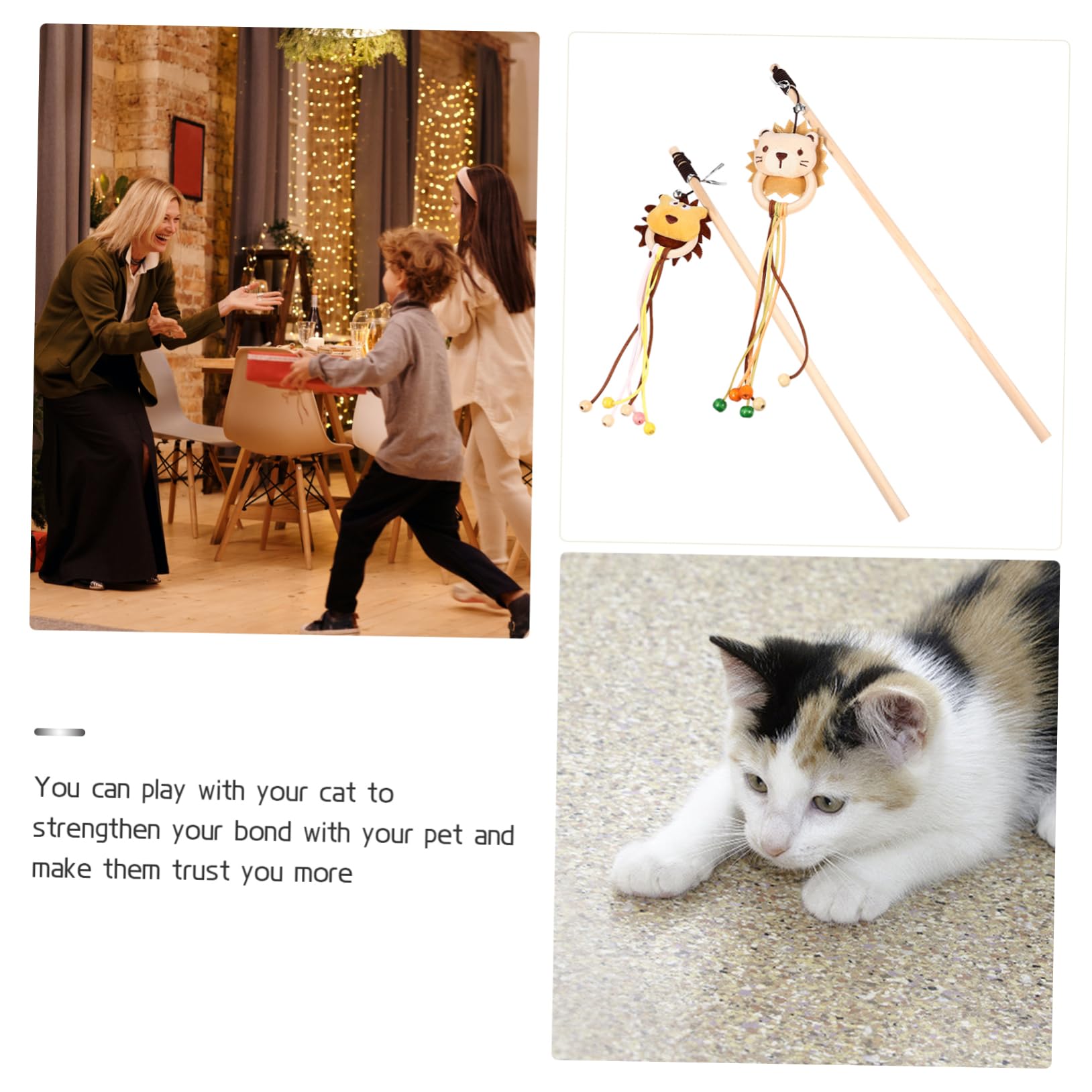 Supvox 10stücke Katzenangel Spielzeug Mit Interaktive Teaser-stäbe Für Katzen Und Kätzchen Indoor-katzenspielzeug Aktivität Und Spielspaß