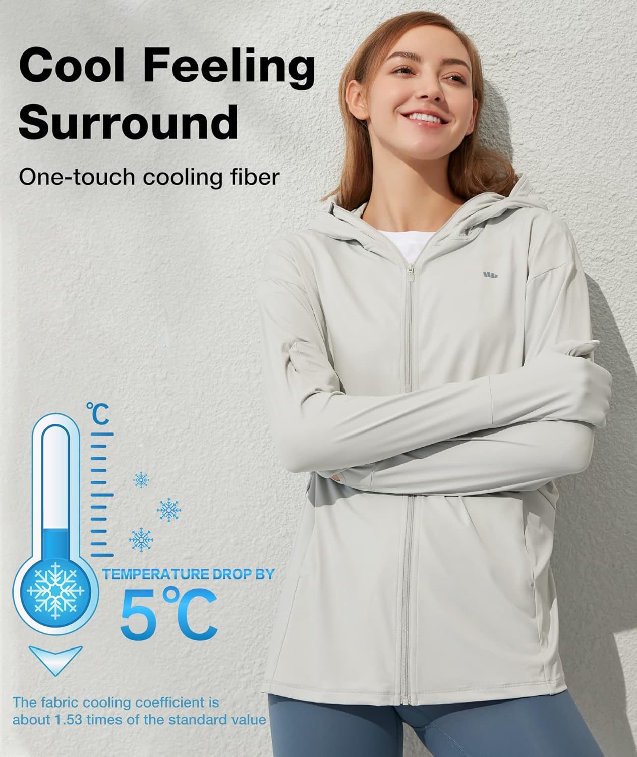 Vista 3 de BENEUNDER Women's UPF 50+ Jacket with Comprehensive Sun Protection and Cooling Technology