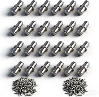 100er Set 5mm Piece Shelf Attachment for Inlay Shelves - 50kg Bearing Power per Pair