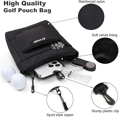 Vista 10 de Golf Club Cleaning Kit (13 in 1) - Golf Towel, Golf Club Cleaner, Golf Tees, Divot Repair Tool with Golf Ball Marker, Golf Pouch, Golf Accessories