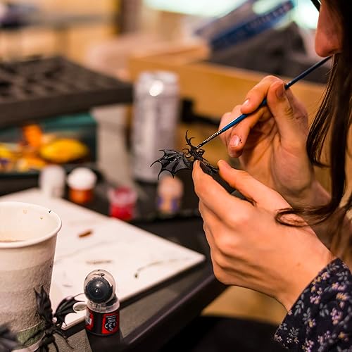 Miniatura 5 de Testors - Adhesivo de cemento modelo de plástico, paquete de 2, 6 pinceles de pintura en miniatura de detalles finos, cuchillo de manualidades de