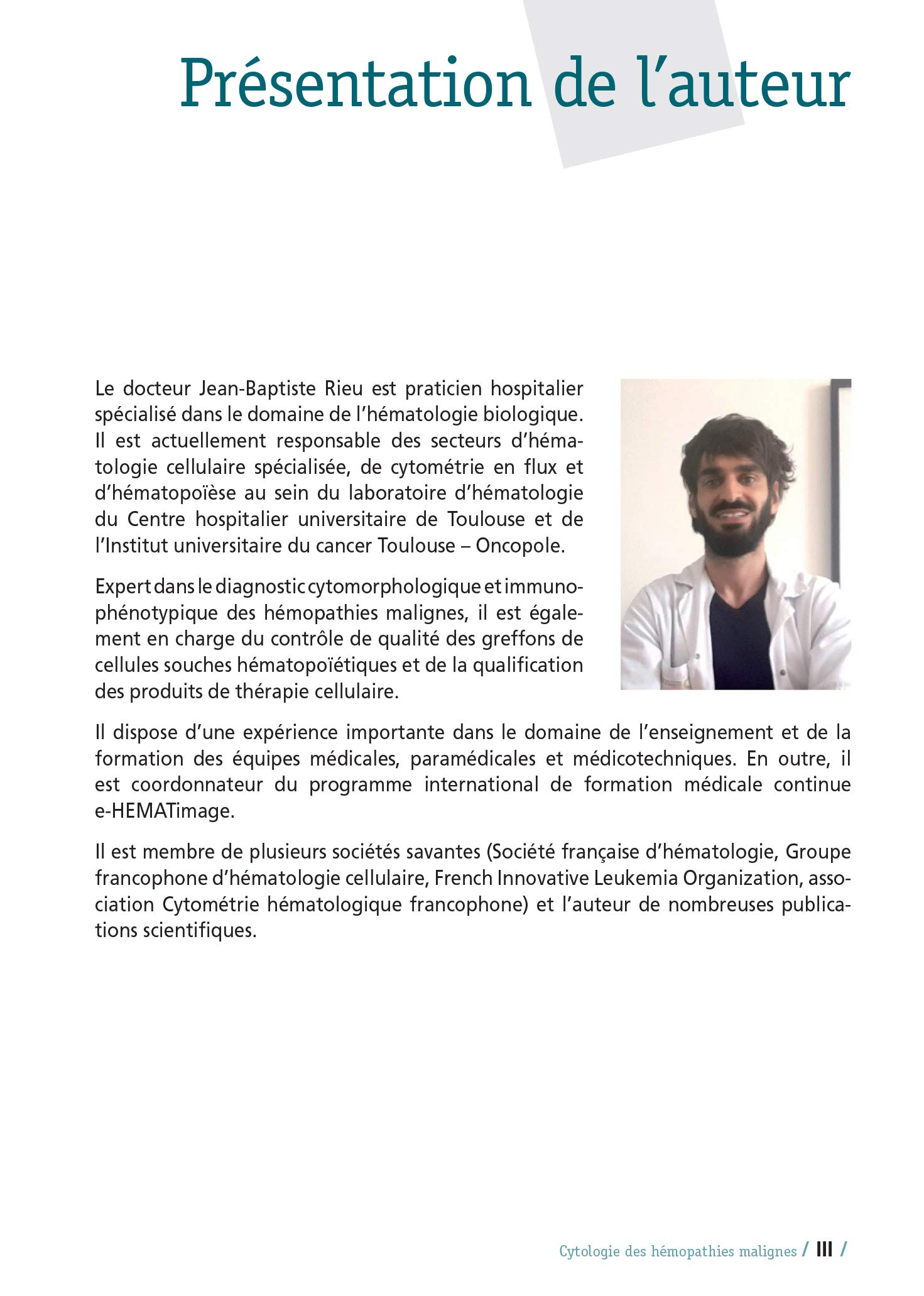 Cytologie des hémopathies malignes: Anomalies sanguines et médullaires