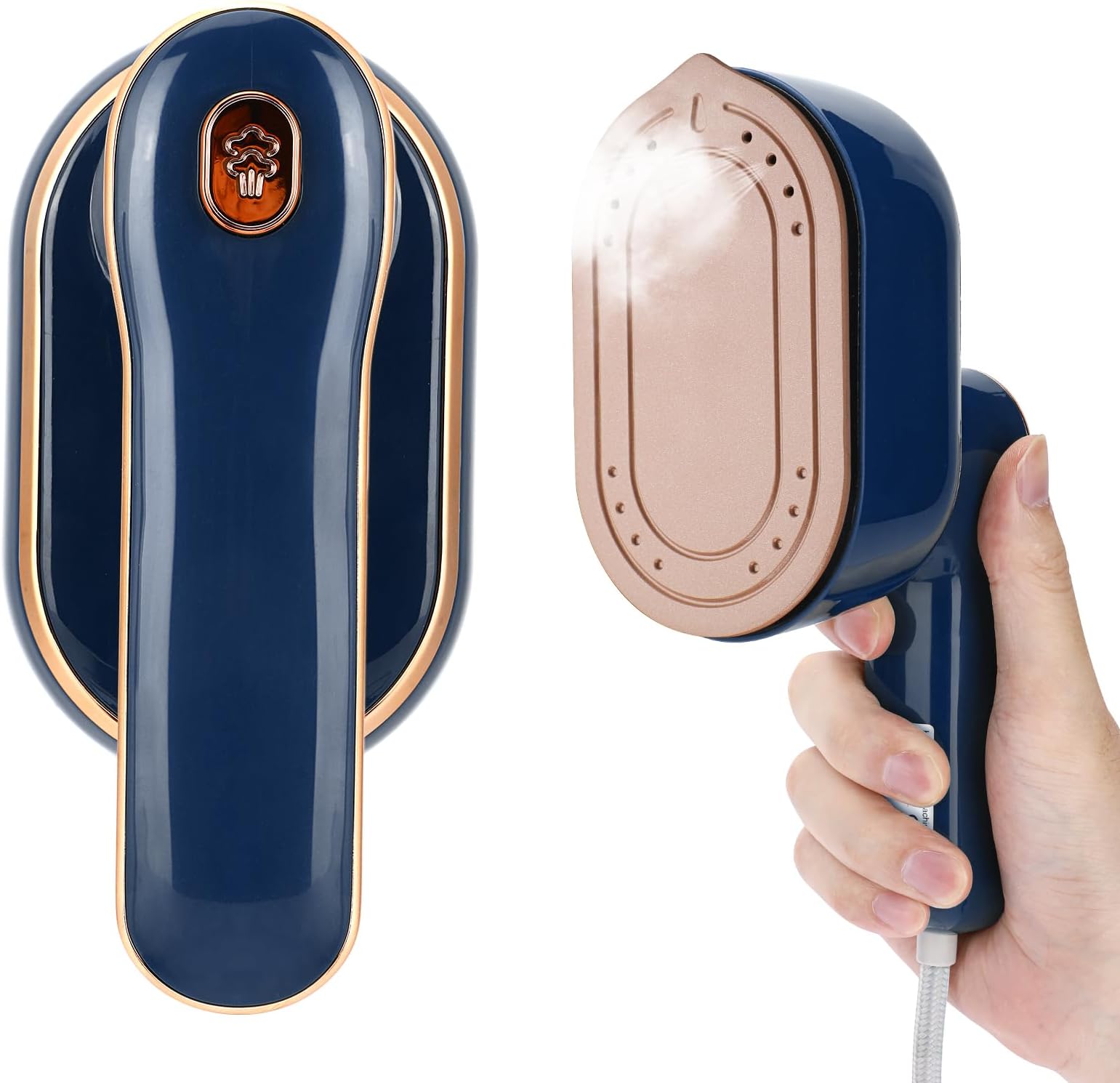 Portable Iron, zerotop 1090W Mini Steam Iron Handheld Steamer Iron for Clothes, 180°Rotatable Travel Steam Iron Garment Steamer, Mini Ironing Machine Support Dry and Wet Ironing for Home and Travel