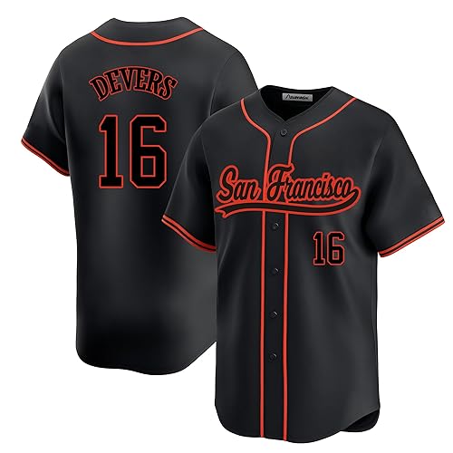 Custom Mens/Women/Youth San Francisco Seattle Baseball Stitched T-Shirt for Sports Fan - Men - Small - San Francisco-16#black