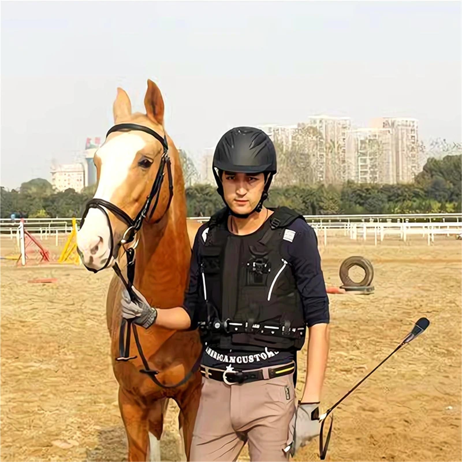 Frustino Cavallo Frusta da 65 cm, 3 Pezzi, for Adulti, Corta, Portatile, equestre, Allenamento