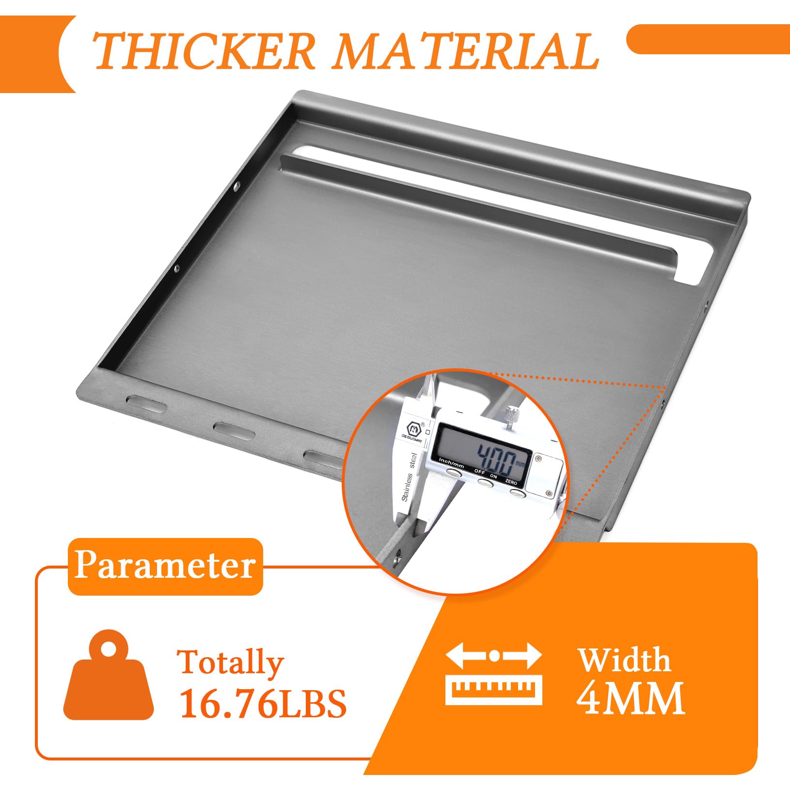 ZXLIHS Piastra Grill Plancha da 50 x 44 cm per Weber Spirit Serie 200, Parti di Ricambio universali per Piastra Grill Weber Spirit I e II Serie E210, E220, S210, S220, 1 Pezzo