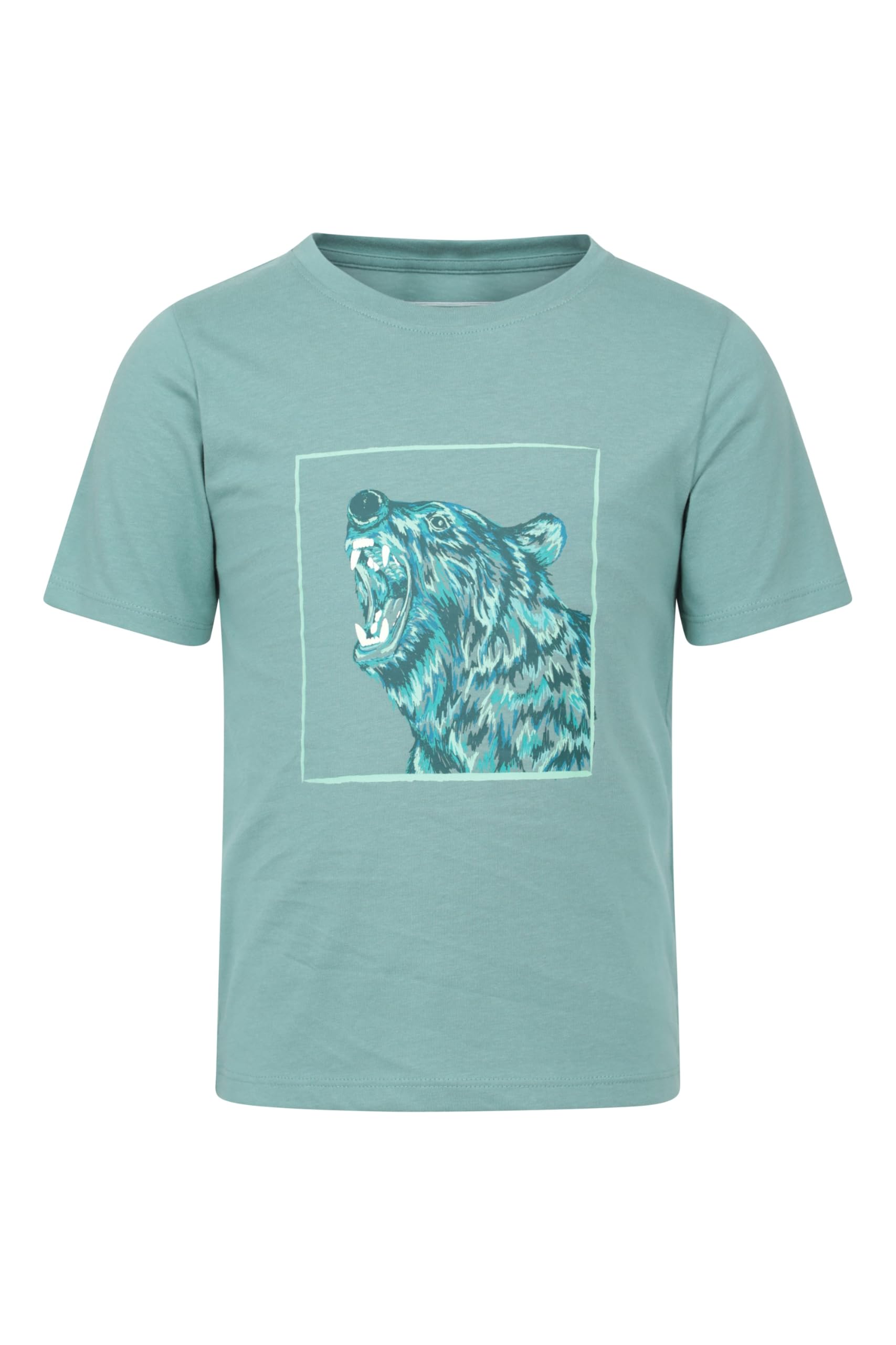 Mountain Warehouse Glow in The Dark Bear Kids Tee Green Kids Size 3-4 Years