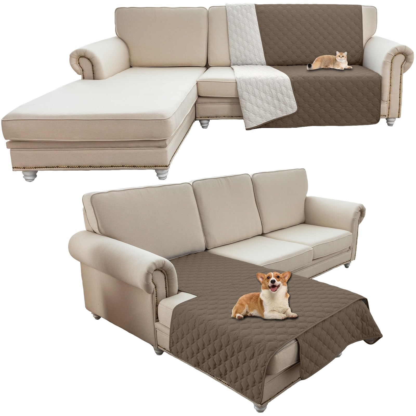 Wasserdichte Hundedecke – 82x82 Cm, Rutschfester Sofaschutz, Waschbar, Blau, Für Möbelschutz