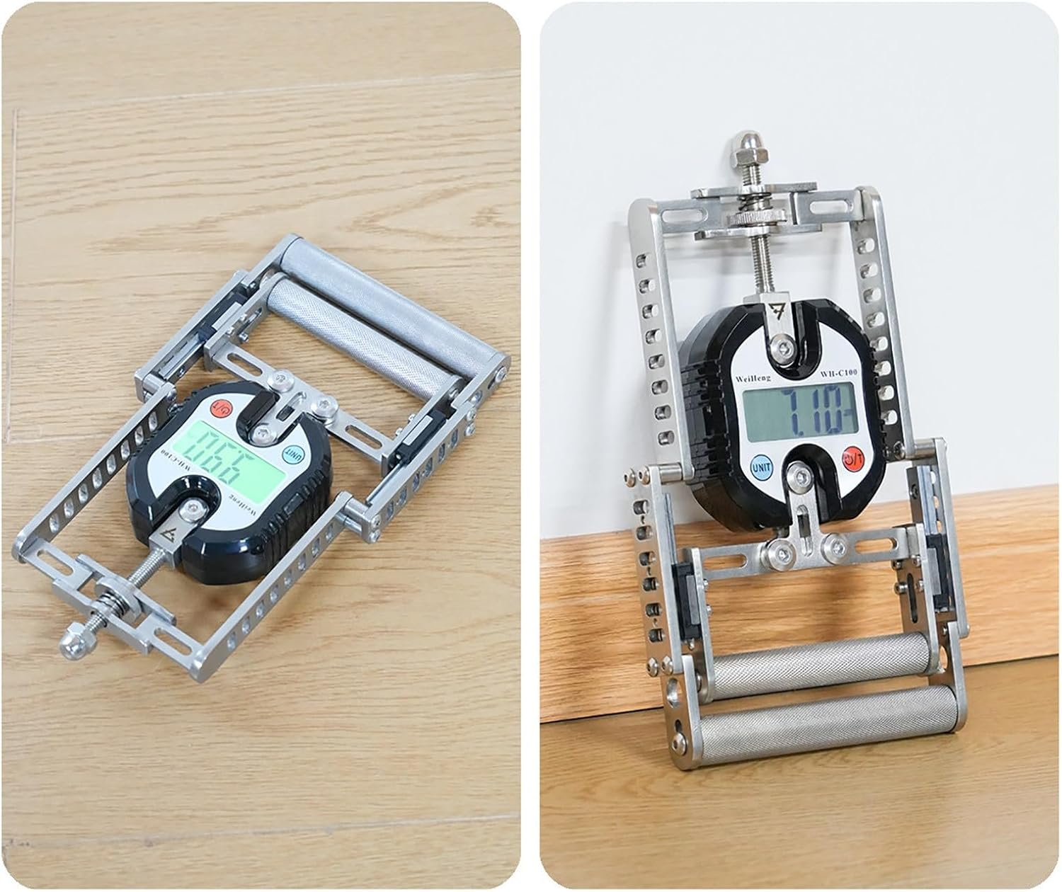 Hand Dynamometer Grip Strength Tester Measurement Tool, Metal Frame with Accurate Reading Digital Electronic Dial and Adjustable Handle, Maximum Grip Capacity of 330lbs / 150kg