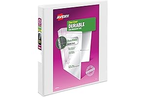 1 Inch White Avery Durable View Binder (09301) - Secure Storage and Tabbed Inserts