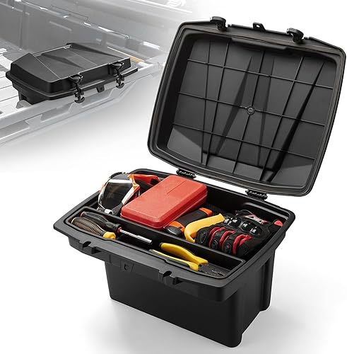 Kemimoto Defender - Caja de almacenamiento de carga extraíble, contenedor de almacenamiento resistente con tapa, contenedor de almacenamiento, funda