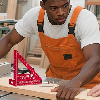 Multi Angle Square 3D Protractor Try Square Carpenter's Mitre Square Adjustable Woodpeckers Tools for Furniture Construction Drawing Workshop Levelling Alignment Rafters Cut