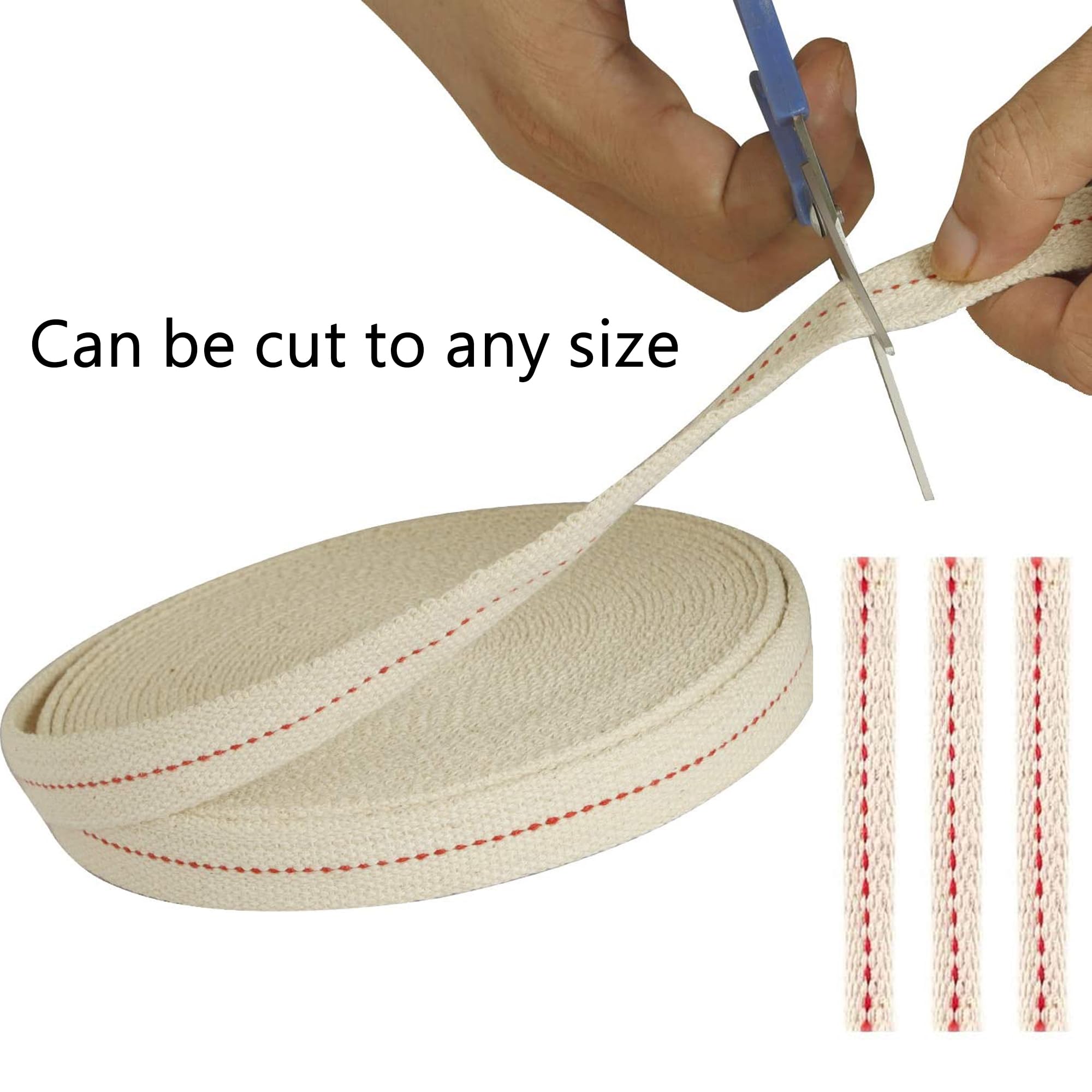 Alkohollampen Docht Baumwolle | Messing Textur | 18cm Docht Für Öllampen & Spirituslampen | Einfach Zuschneidbar