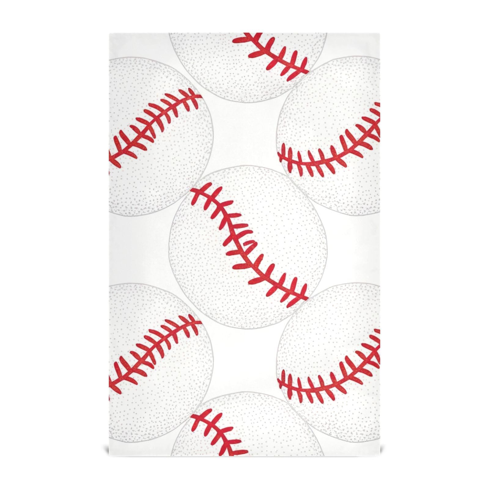 Torchons de cuisine anti-traces GAIREG baseball blanc rouge grand format decoration soignee