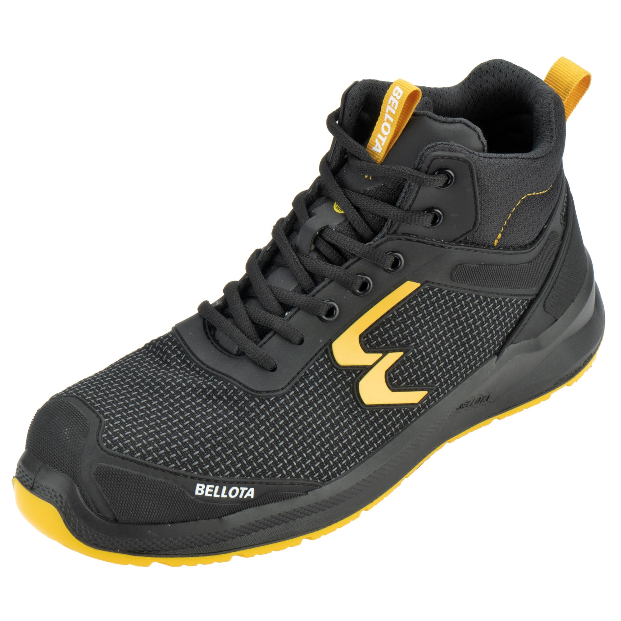 Bellota BRUNNS3S - bota de seguridad Running S3S con tejido FORTITEX TM deportivo, cómodo y ligero, pensado para almacenes, industria, transporte y construcción.