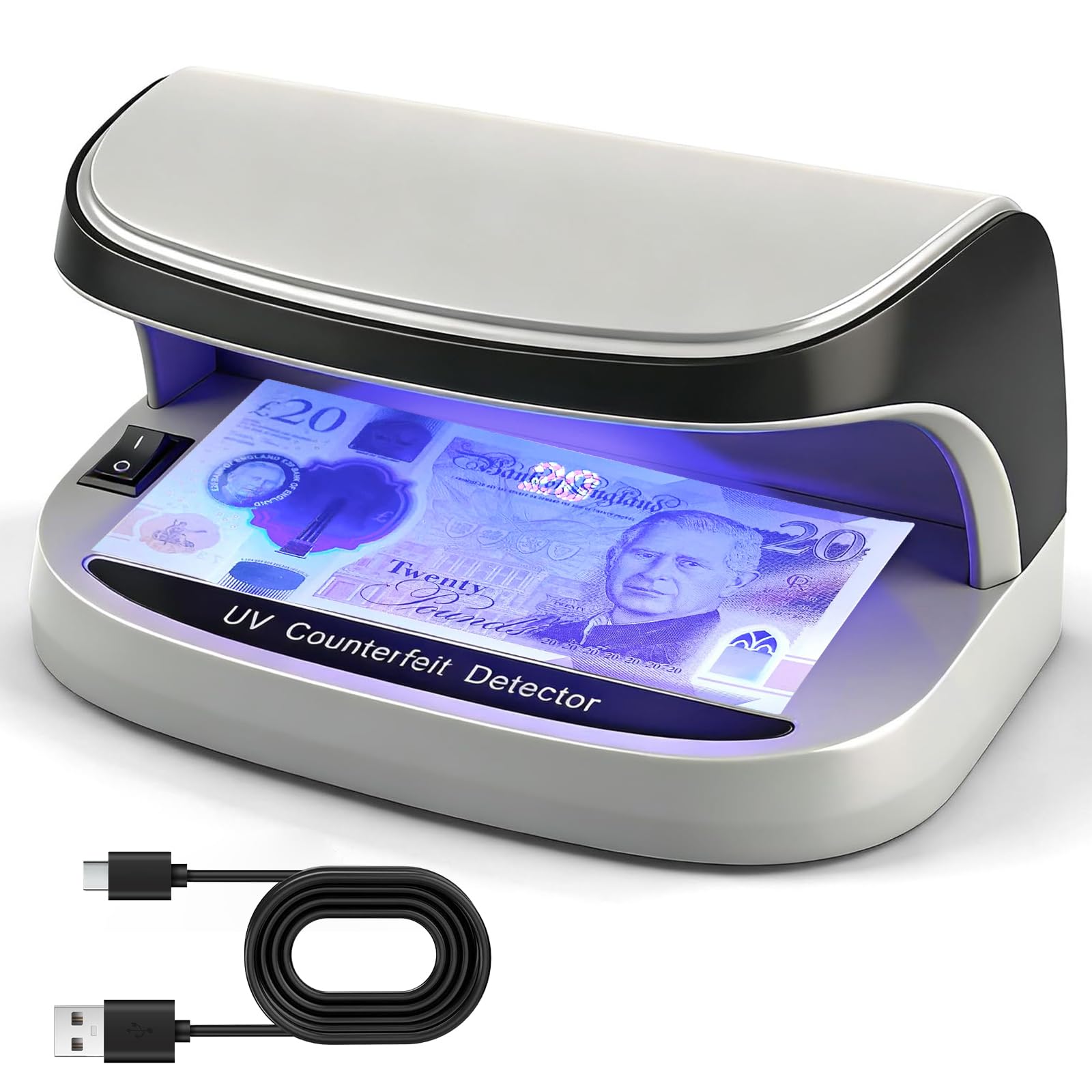 2026 New Note Checker Machine, UV Light Counterfeit Money Detector, Money Checker Machine for Fake Note Detection/Test ID Authenticity, Suitable for All New & Old Banknotes