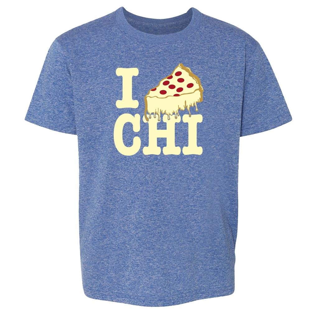 Pop Threads I Pizza Chicago Style Deep Dish Love Baby Toddler Kids Girl Boy T-Shirt