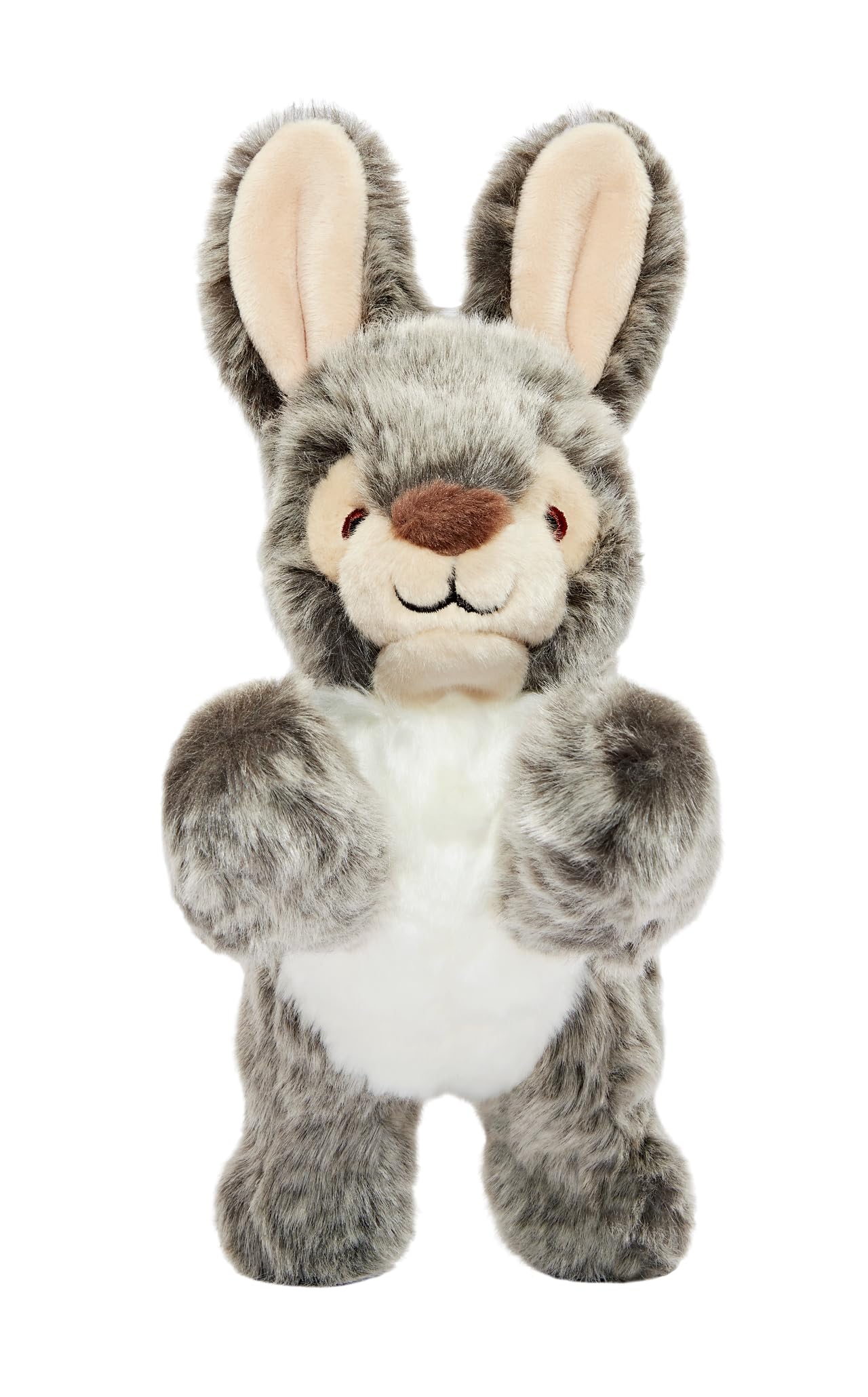 Fluff & Tuff Walter Wabbit Hundespielzeug aus Plüsch, 2 Stück, 30,5 cm, langlebig, gefülltes Kaninchen-Hundespielzeug mit Quietscher, doppelt genäht und ungiftig, weicher und dennoch robuster Plüsch