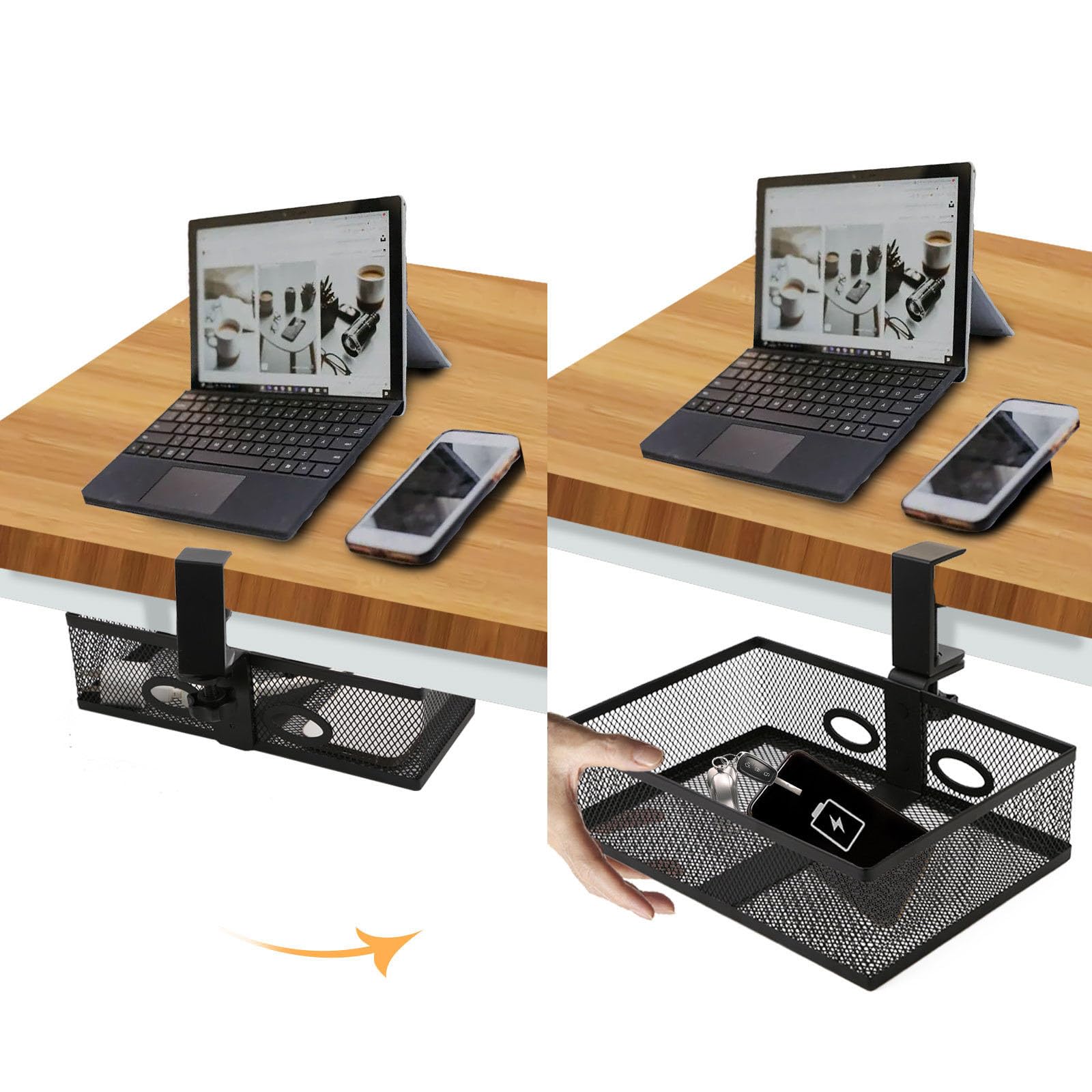 Berra De Organizador Escritorio Con Espaciosa Capacidad Multifuncional Y Canasta Para Suministros Oficina Y Artículos Personales Under Desk Organizer