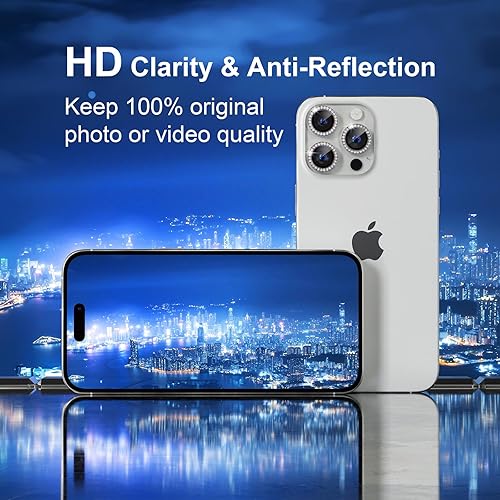 Miniatura 41 de Misea [3+1] Protector de lente de cámara para iPhone 14 Pro/iPhone 14 Pro Max, protector de pantalla de vidrio templado 9H, protector de pantalla