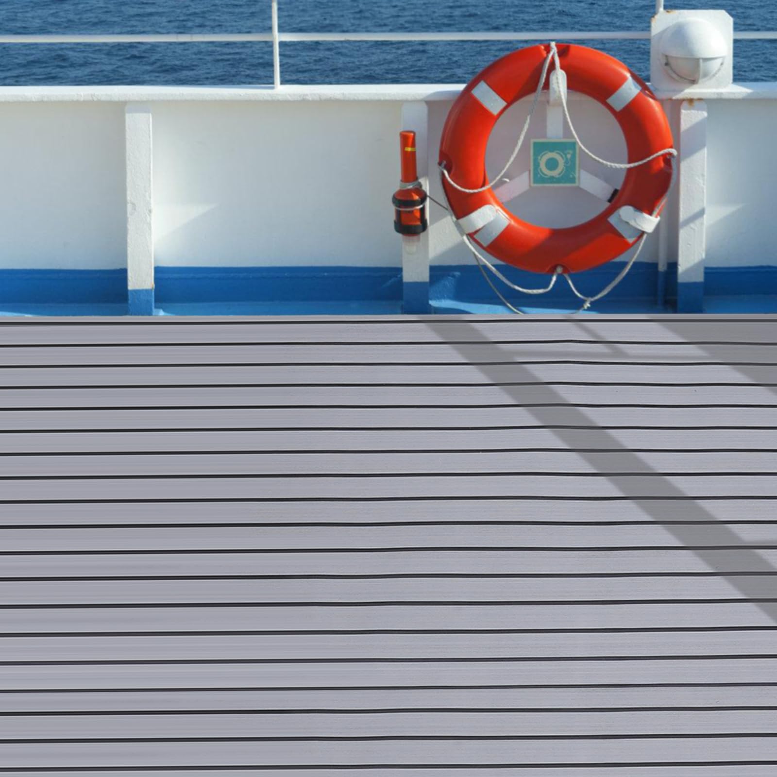 Teak Eva Schaum Bodenbelag, 240x90 cm Wasserdicht Bodenmatte Selbstklebend Deck Teppich Schalldämmung Dicke 6mm für Bootsdeck Wohnmobilen Yachten