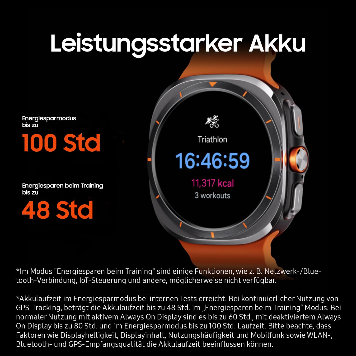 Samsung Galaxy Watch Ultra (2025) Smartwatch mit Galaxy AI, Fitness-Uhr, Marine Band, Titan-Gehäuse, Dual-GPS, 64 GB, 47 mm, LTE, Titanium Silver