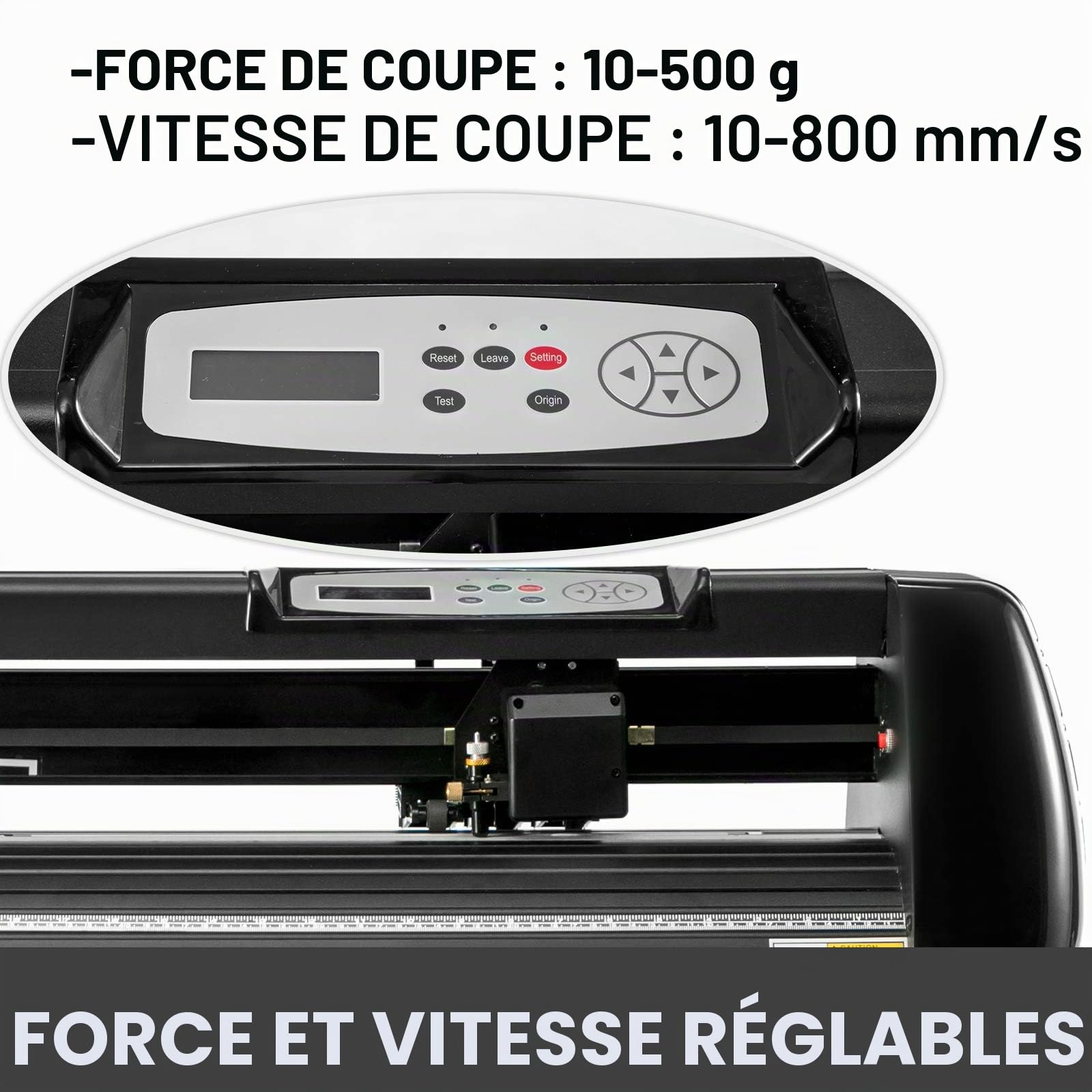 VEVOR Plotter De Découpe Traceur De Coupe 87cm Vinyle Ploteur De Découpe Manuel Machine de Tracer Découper Coupe-Vinyle Haute-Précision Cutter Plotter Logiciel SignMaster Inclus
