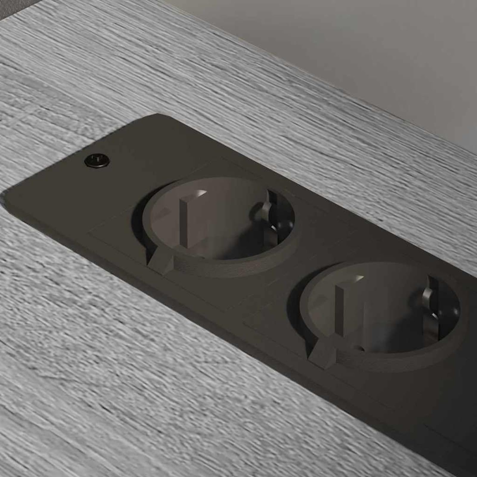 Armadio con stazione di ricarica integrata, 61 x 46 x 67 cm, in legno Sonoma grigio, per ufficio e home office