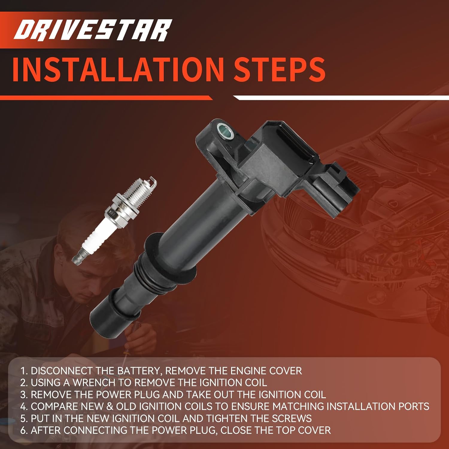 8x UF270 Ignition Coils and 8x Iridium Spark Plugs Compatible with 2000-2007 Dodge Dakota/Durango/Ram 1500, 1999-2007 Jeep Commander/Grand Cherokee/ 2000, 2006-2007 Mitsubishi Raider