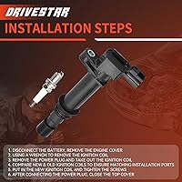 Vista 4 de DRIVESTAR 8 bobinas de encendido UF270 y 8 bujías de iridio compatibles con Dodge Dakota/Durango/Ram 1500 2000-2007, Jeep Commander/Grand Cherokee