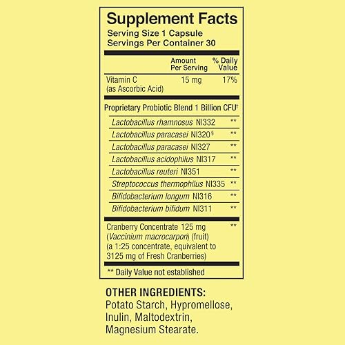 Miniatura 5 de Cápsulas de probióticos para mujeres, suplemento dietético de 1 mil millones de UFC, salud digestiva, probióticos para mujeres, probióticos para