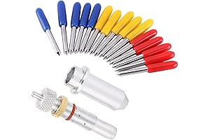 15-Pack Roland Cutting Knife Tungsten Steel Plotter Blades and Holder Base