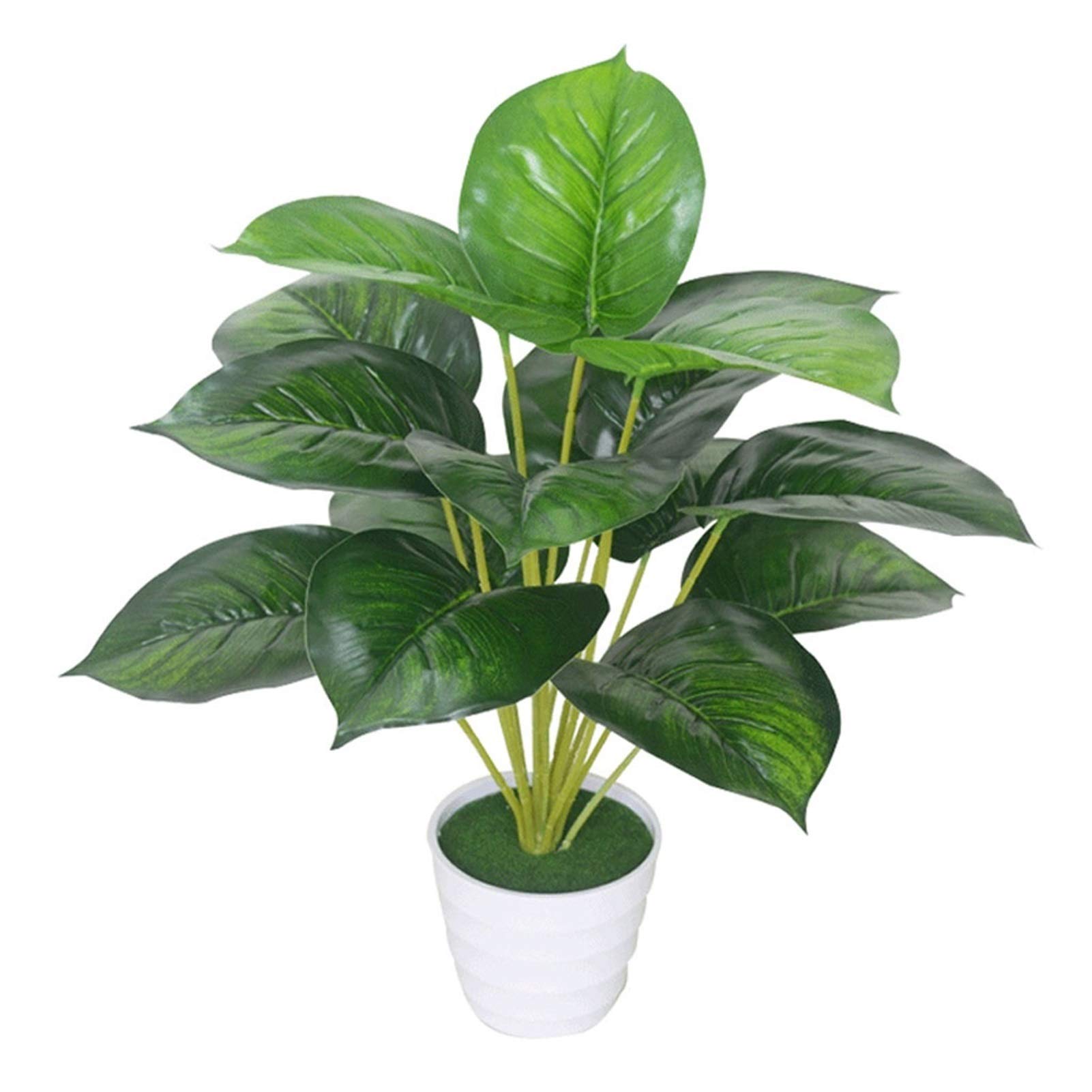 NGDFGR Handmade Simulation Green Plant Artificial Flower Green Plant With Plastic Flower Pot Indoor Living Room Decoration Fake Plant,D