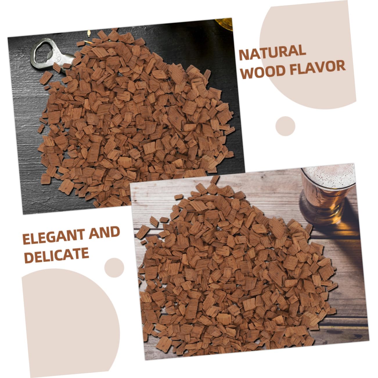 Quercia per 2 Borse da Ciascuna, Materiale in Legno di Quercia, per Ristoranti e caffè, Migliorano Aroma