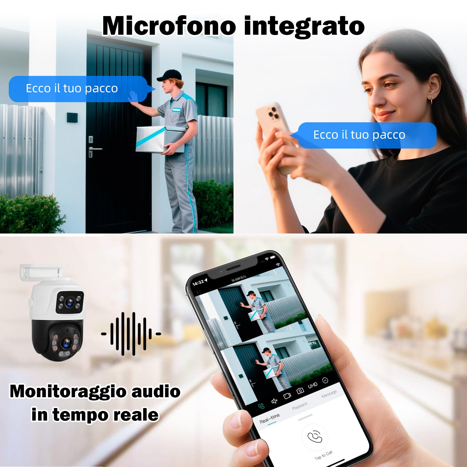 Set telecamera di sorveglianza esterna, 8CH POE con HDD da 1 TB, videoregistratore di rete per sistema di telecamere CCTV per la sicurezza domestica, funziona solo con telecamere IP 3MP/4MP/5MP/6MP