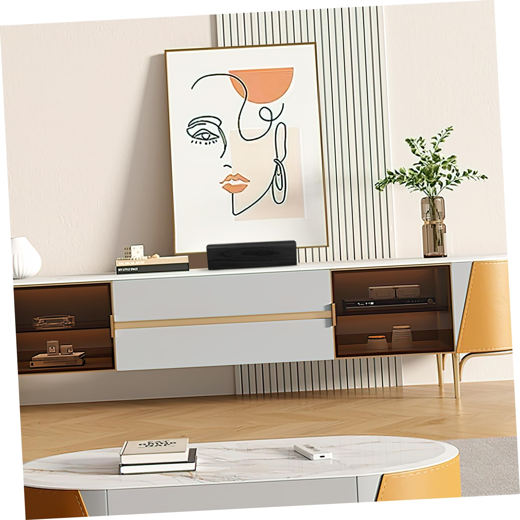 Support De Miroir En Bois Massif Antidérapant 9.84x2.95x2.68in Base De Miroir Sol Multi-Usage
