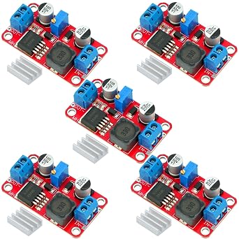 5Pcs Boost Converter XL6019 5A High Power DC-DC Adjustable Module | 5V 6V 12V 24V, 3-35V to 5-40V, Adjustable Voltage