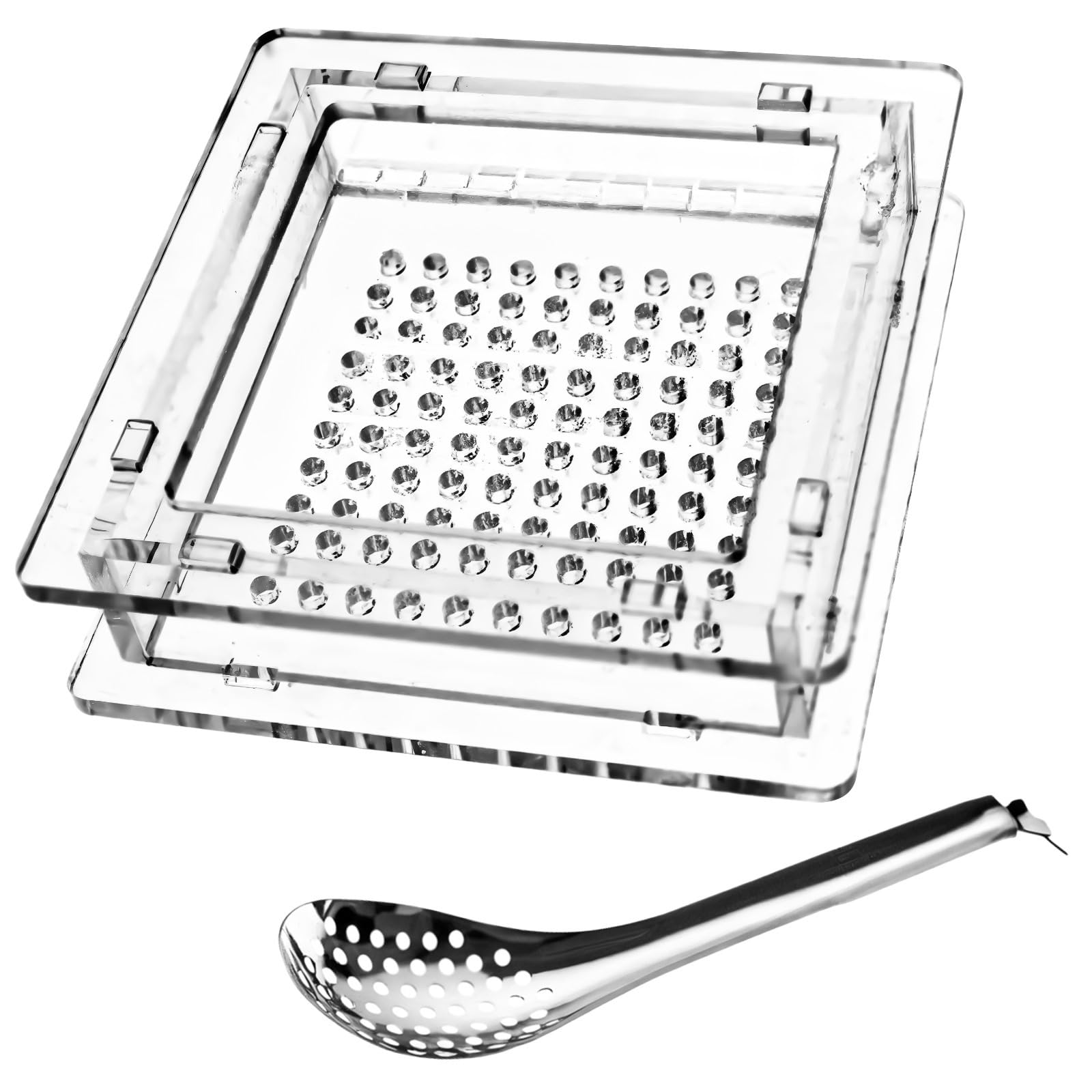 Molecular Gastronomy - Juego de caja de caviar esférico con cuchara, produce 100 bolas de caviar, kit de creación de caviar para entusiastas de la cocina