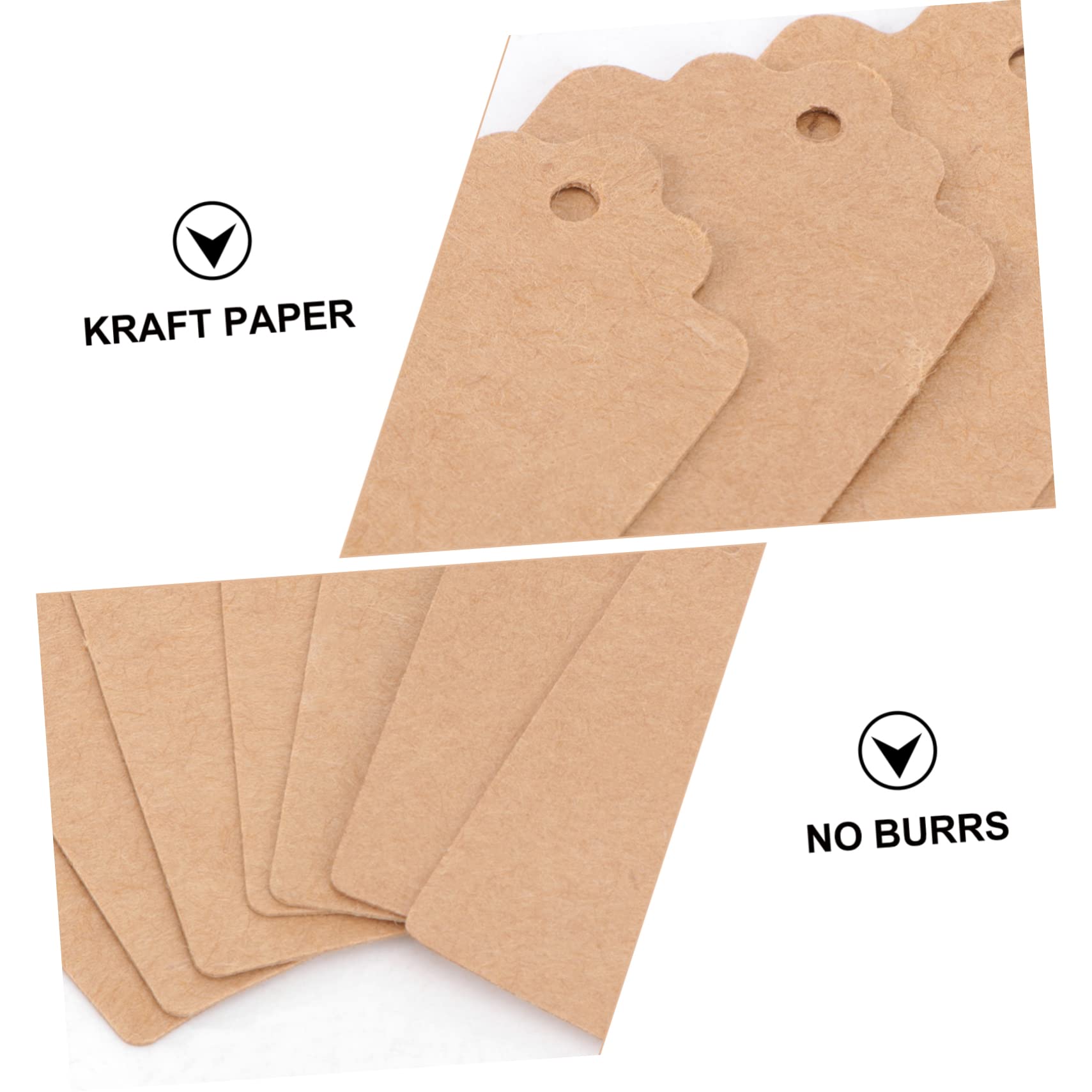 Unbedruckte Kraftpapier Etiketten Namensschilder und Preisschilder Vielseitig für Versand und Kasten Dekoration 1000 Stück Packung