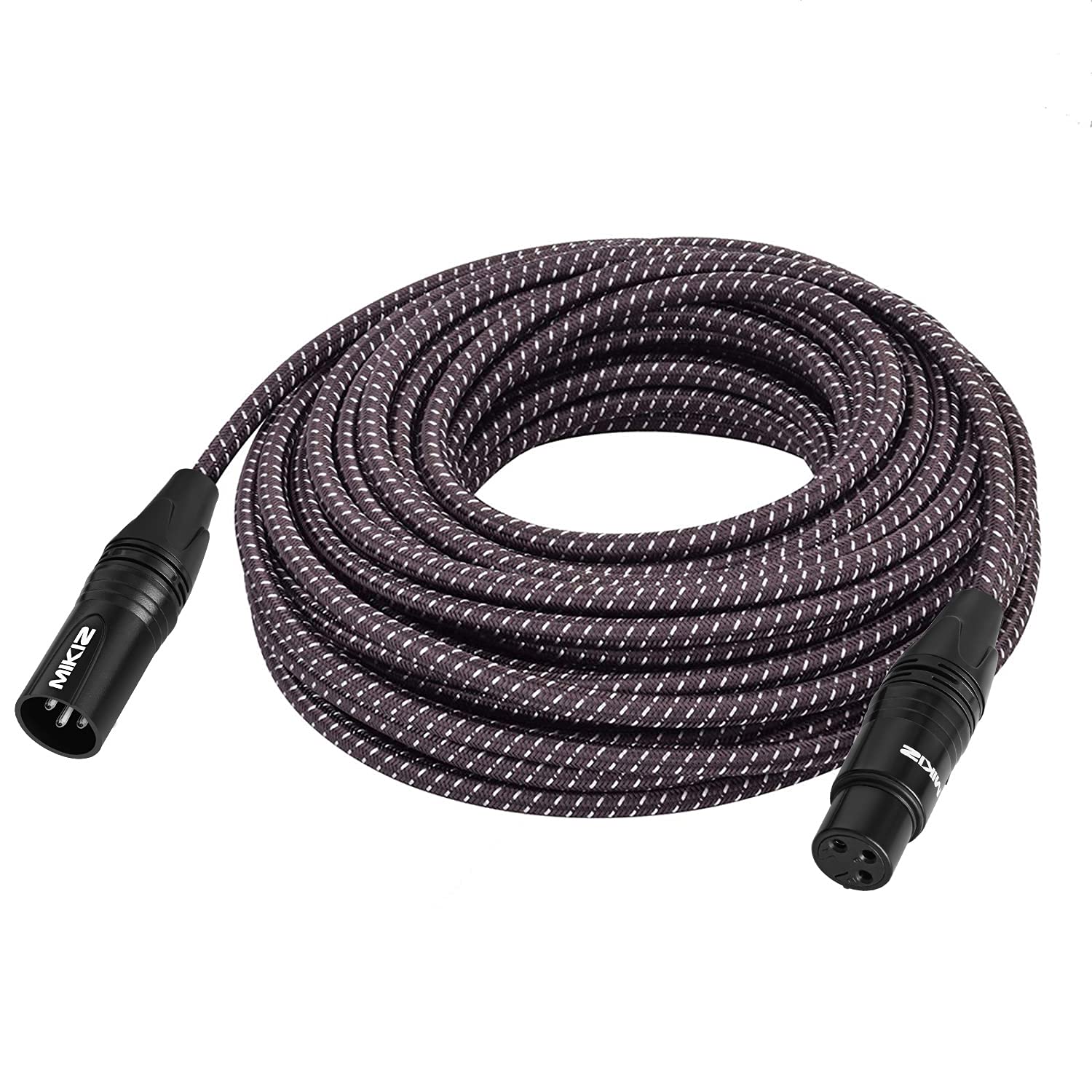 XLR Microphone Cables 50 Feet 6 Packs Braided Premium Balanced 3 Pin XLR Male to Female Patch Cables 50ft