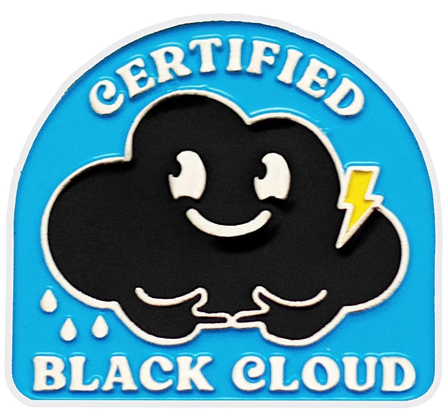 Certified Black Cloud Enamel Badge Reel Lapel Pin | Cute Nurse Paramedic EMS Chaos Coordinator Healthcare Medical Gift